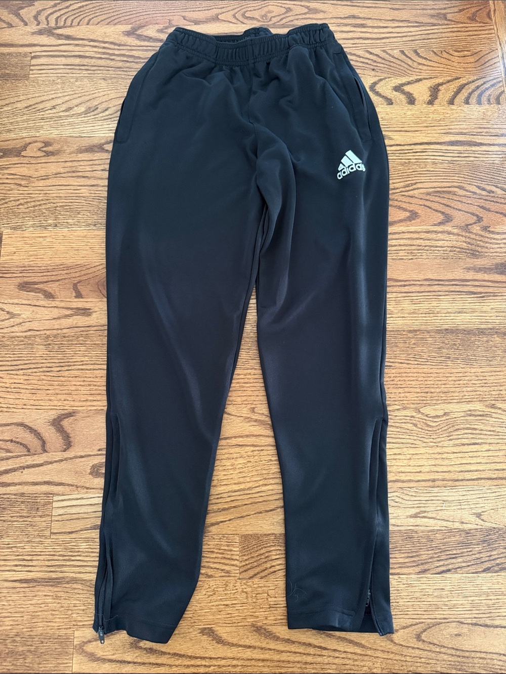 adidas Black Men's Athletic Joggers with Zip Ankles